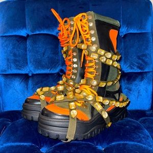 Cape Robbin “high hopes” jeweled Combat boots